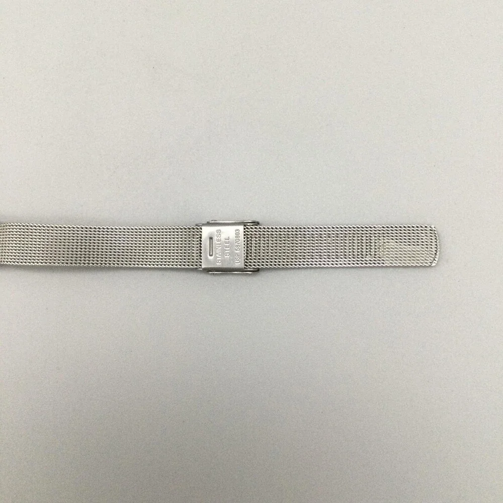 Skagen Womens Watch 15mm Silver Tone Mesh Band Tonneau Steel New Battery
